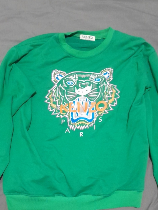 Kenzo Other - Kenzo Green Tiger Logo Sweatshirt with Multicolor Accents
